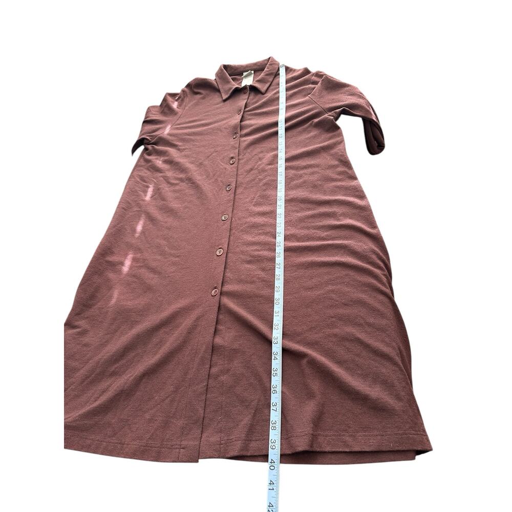 Lilith Brown Basic Wool Blend Button Up‎ Soft Coz… - image 14